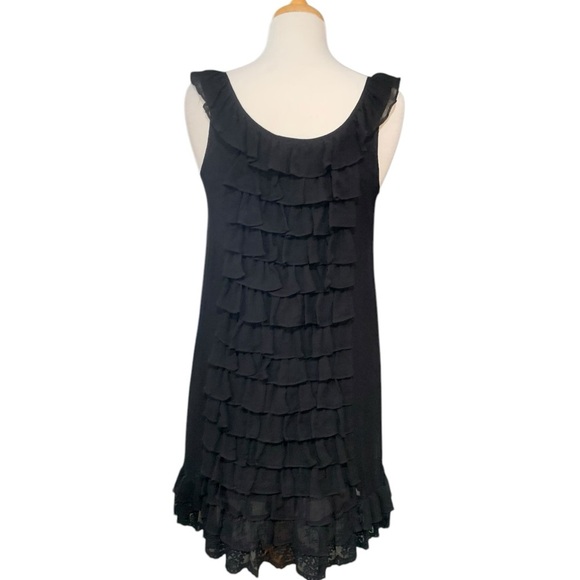 ❤️Vintage Y2K silk Juicy Couture ruffle mini shift dress size 4 - Picture 5 of 10